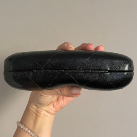 Chanel Black Quilted Eyeglasses Sunglasses Hard Case - made in Italy ๐ฎ๐น - Picture 7 of 10